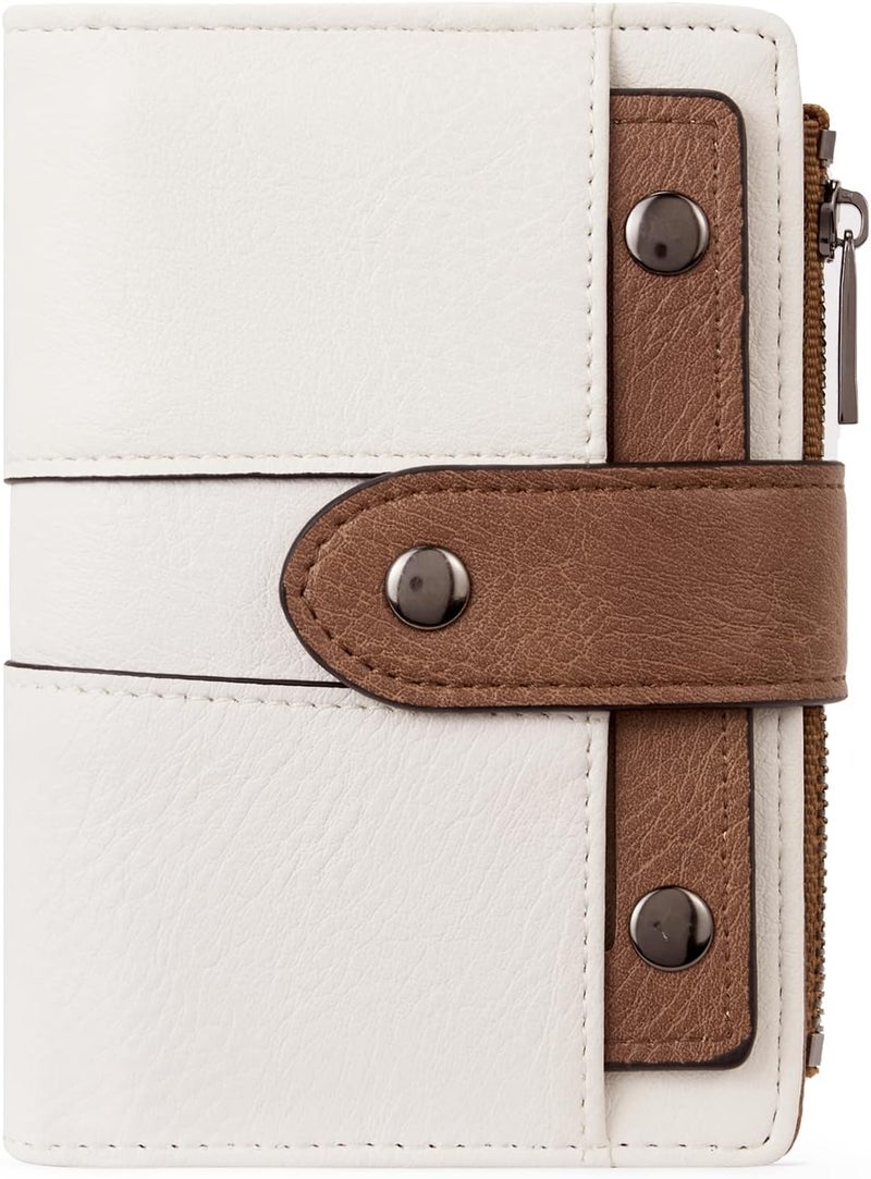 CLUCI Small Wallet for Women Leather Slim Womens Wallet Bifold Multi Card Holder Organizer Designer with Removable ID Window - Image 1